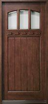 Mahogany Wood Door with Dark Mahogany Finish