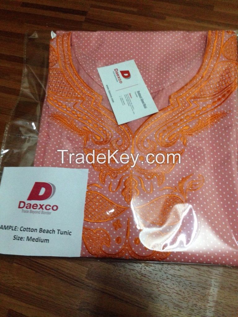 OEM Cotton Polka Orange Beach Tunic