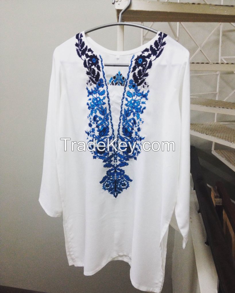 OEM Embroidered Beach Tunic Kaftan