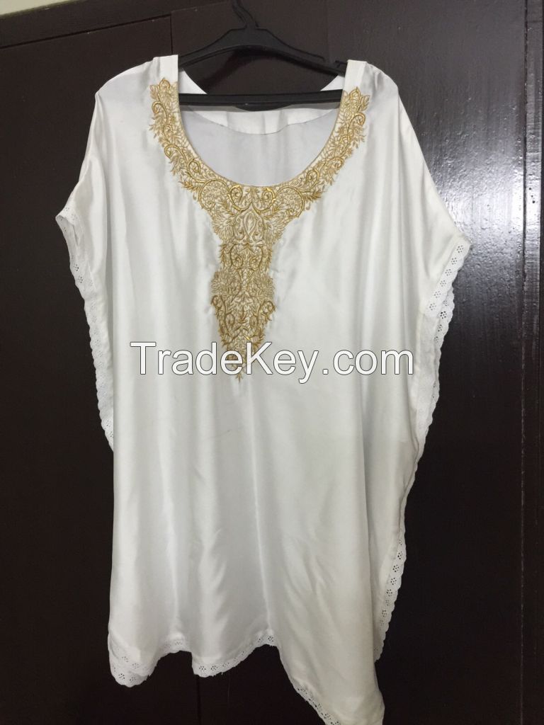 OEM Embroidered Kimino Silk Tunic