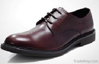 Men&#039;s shoe Genuine leather &amp; Rubber outsole YZS-52808-BR