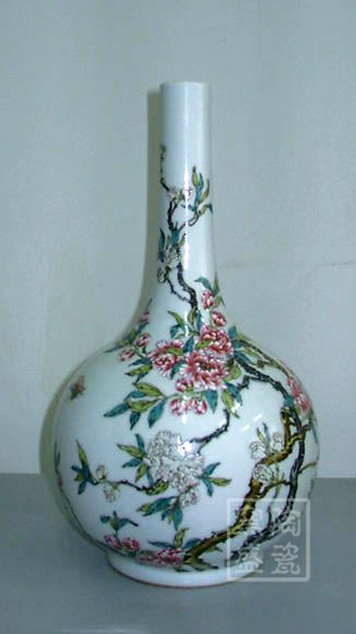 Jingdezhen masterpiece, 300 pieces of nine peach tree Blue and white