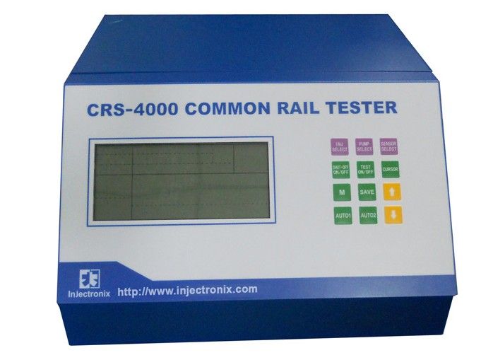 CRS-4000 Common Rail System Tester on a conventional diesel fuel injection pump test bench