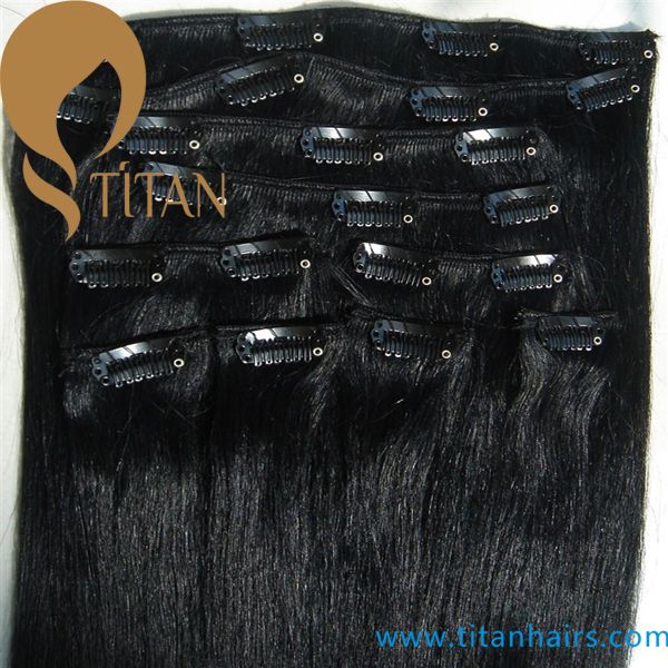 alibaba express fashion 100%human hair extension Indian hair clip in hair extension  