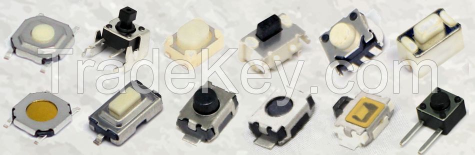 China Manufacturer Vertical SMT Tact Switch with Black Warped Feet (HY-1101U, 6*3.5*5)