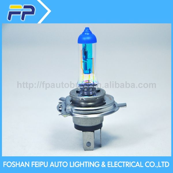 Hot selling high quality and performance car bulb h4 rainbow UV Quartz glass halogen bulb China factory price