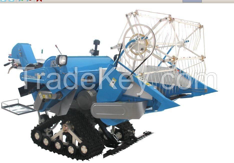 paddy mini combine harvester for rice and wheat