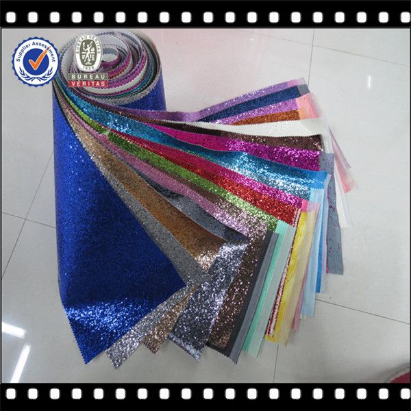 Zhejiang New Style PU Glitter Mesh Leather