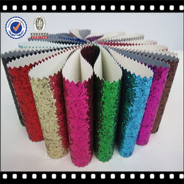 Zhejiang New Style PU Glitter Mesh Leather