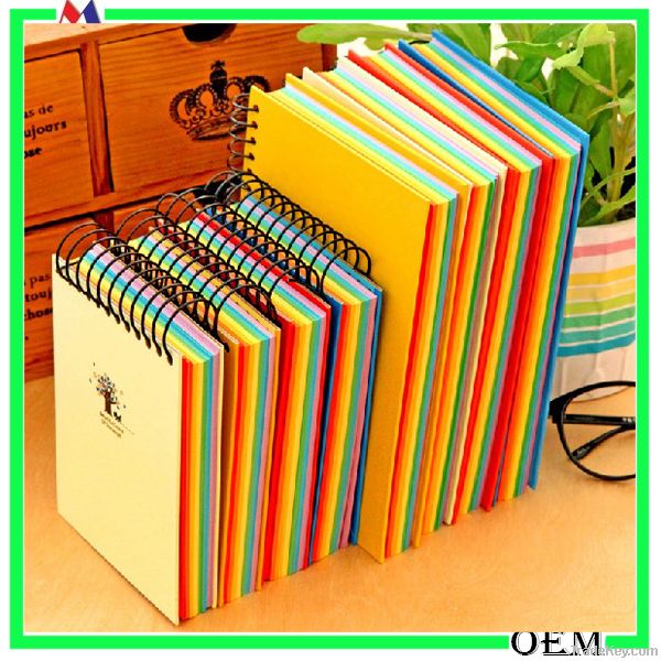 Spiral Paper Notebooks with color pages