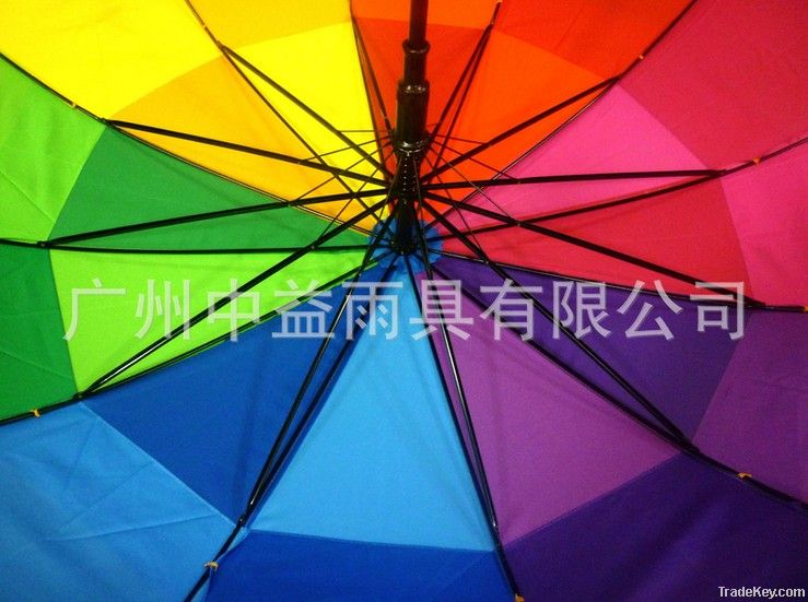 Straight rainbow umbrella