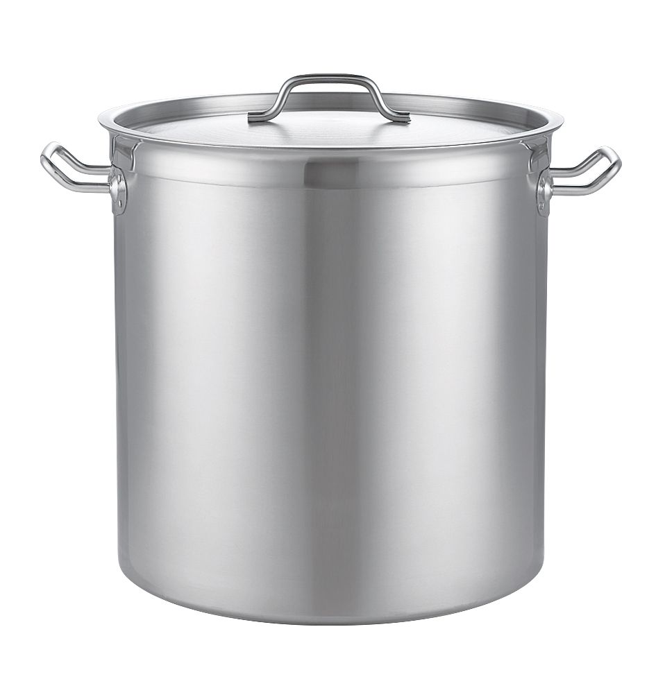 Stainless steel heavy-duty stock pot with lid