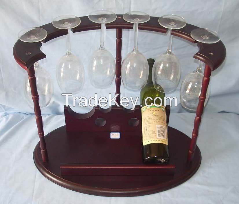 wooden wine rack