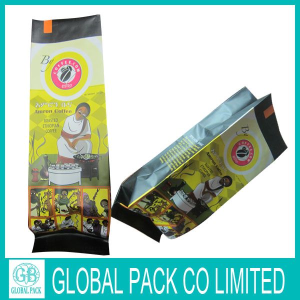 side gusset matte aluminum foil coffee packaging bag