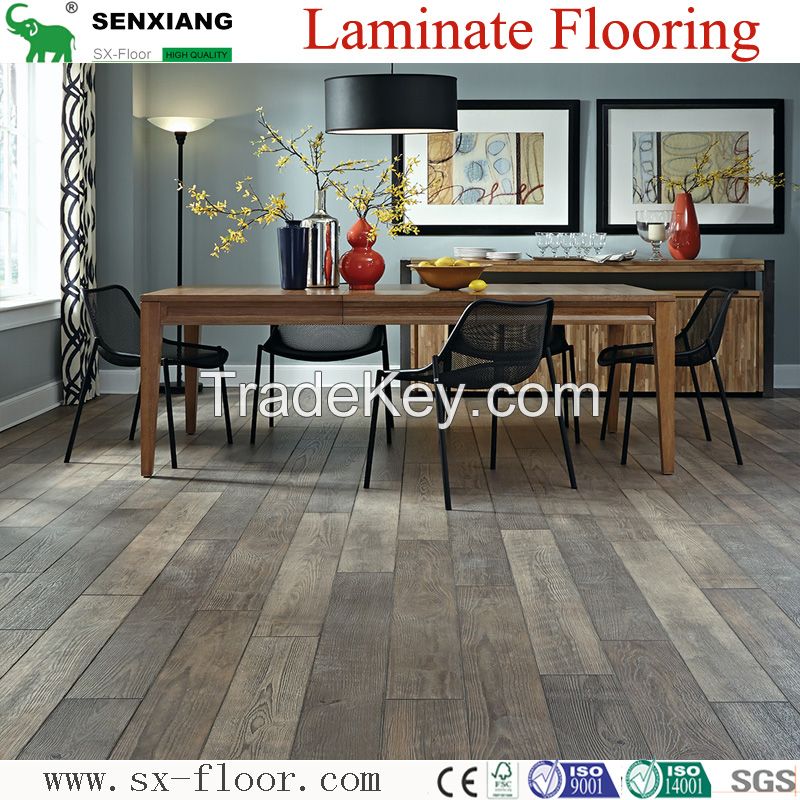 8mm V-groove Hardwood Feel Professional Manufacturer Laminate Flooring 