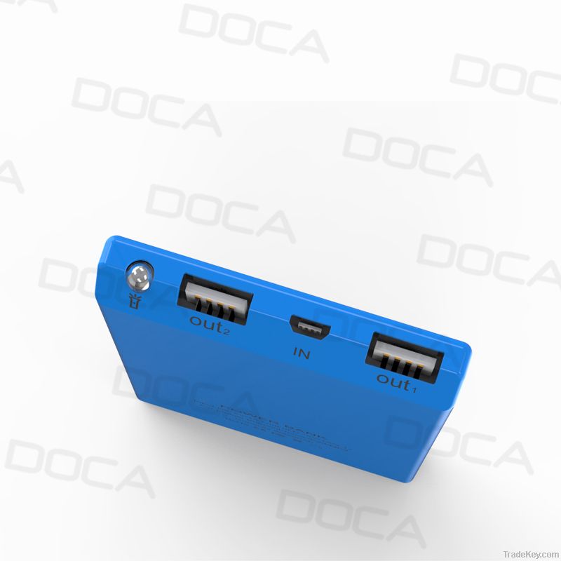 DOCA D601 Large OLED Screen 8000mAh Ultrathin Power Bank