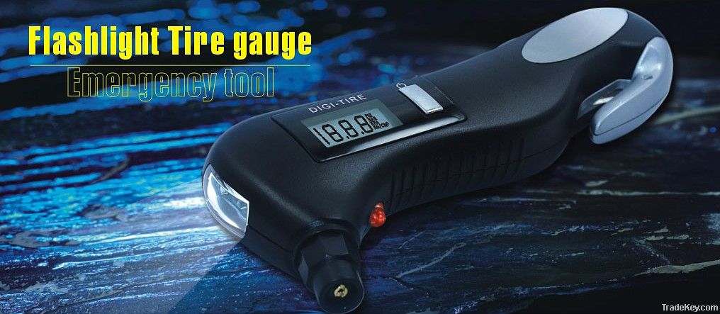 Digital tire pressure gauge with LED Torch