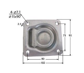 lashing ring and spring bolt