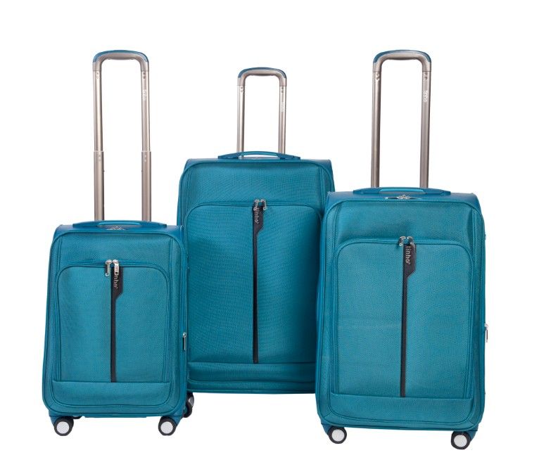 unbreakable pp material travel trolley luggage sets