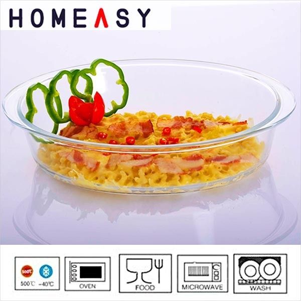 Eco-Friendly Clear Borosilicate Glass Baking Dish For Oven And Dishwasher