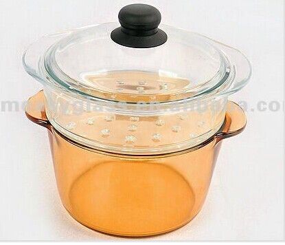 High Borosilicate Pyrex Glass Steamer