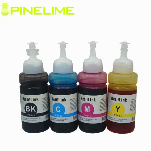 70ml 100ml Refill Ink Compatible for Epson E6641 E6642 E6643 E6644 for use in Epson L100/L110/L120/L130/L200