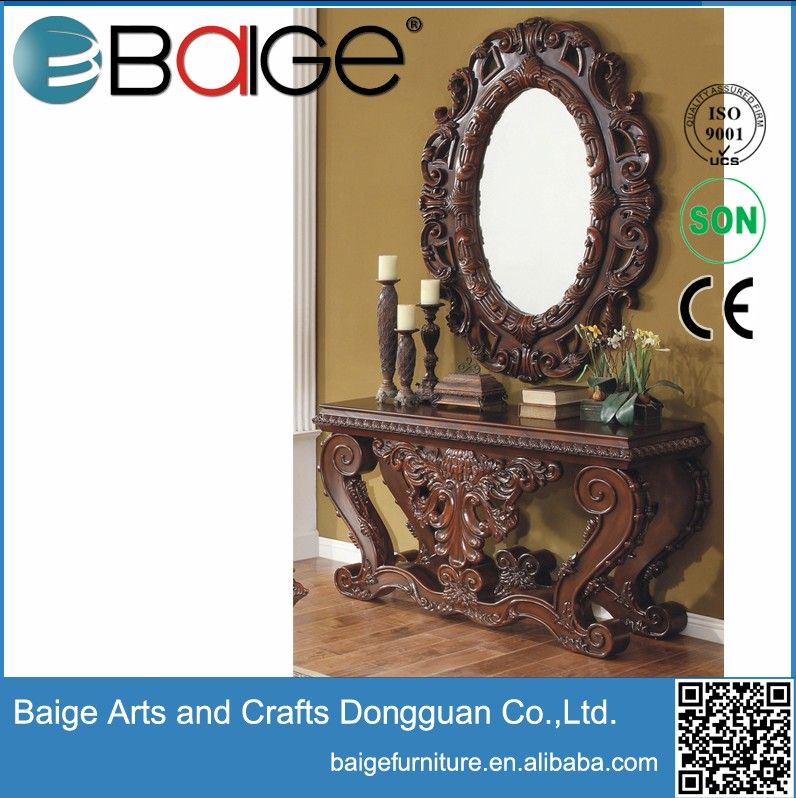 Good quality antique hand carved wooden console table
