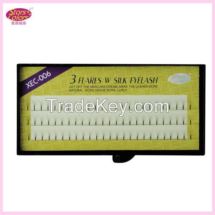 Newest 2flares V black silk eyelash extension false eyelash manafacture lash factory 