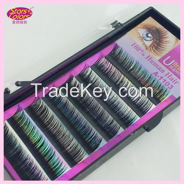 0.06thickness individual black color mink eyelash extension supply false eyelash