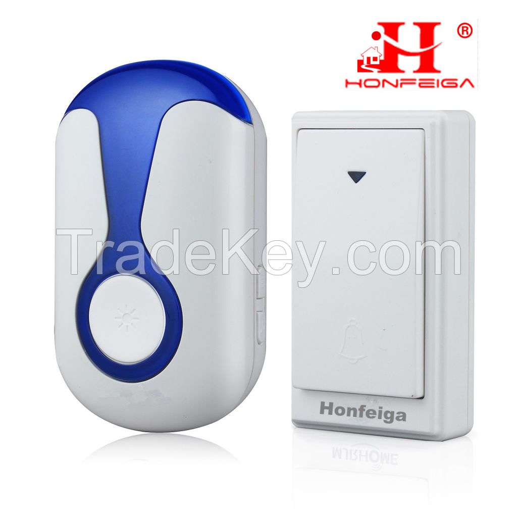 Honfeiga 501T1R1 Eco Wireless Door Bells with Stereo Speaker, 36 Music, 280 M Remote Distance, USD4/pcs Only