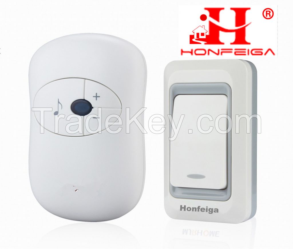 Honfeiga 105T1R1 Wireless Door Bells with Stereo Speaker, 36 Music, 280 M Remote Distance, USD4/pcs Only