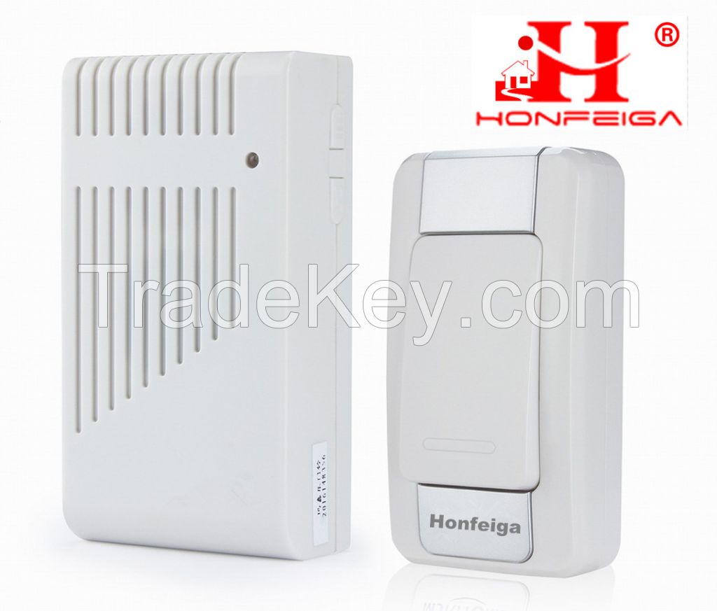 Honfeiga 307T1R1 Wireless Door Bells with Stereo Speaker, 36 Music, 280 M Remote Distance, USD4/pcs Only