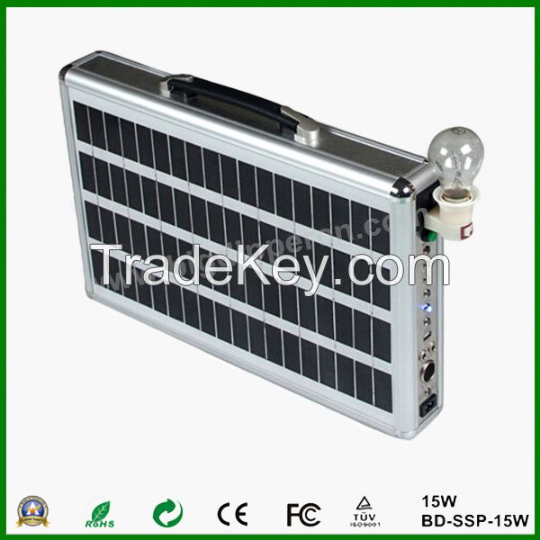 Hot sale 15W multifunctional ultra-thin portable solar power system.