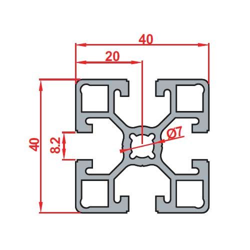 40x40 Industrial Aluminium Profile Heavy