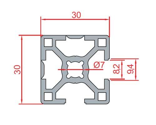 30x30 Closed Profile