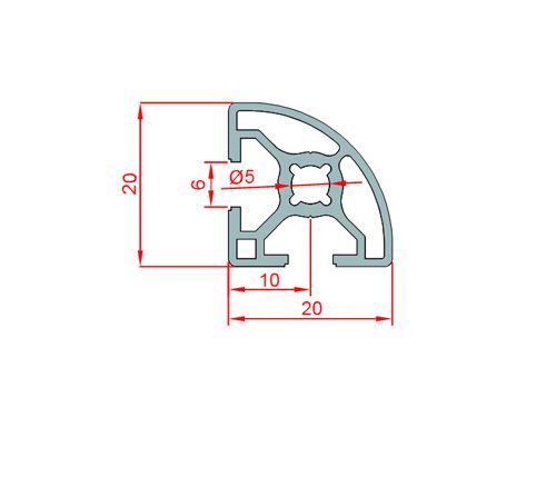 20x20 Radiused profile