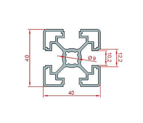 40x40 Industrial Aluminium Profile Light