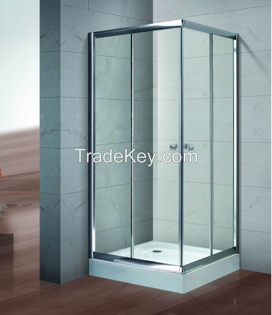 Semi framless conrer entry shower door