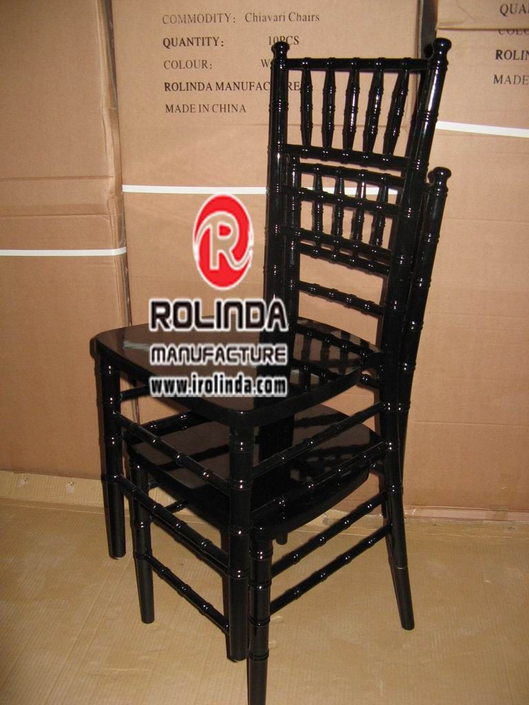 Black wood wedding chivari chair