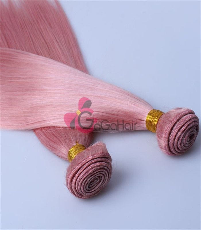 Queen hair products, brazilian virgin hair Silky Straight, 100% human Pink Color 10''-28'' Free shipping Grade AAAAAA Big Discount