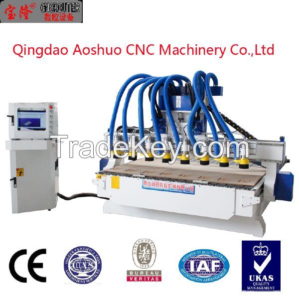 Hot sale 4 axis 8 heads cnc router