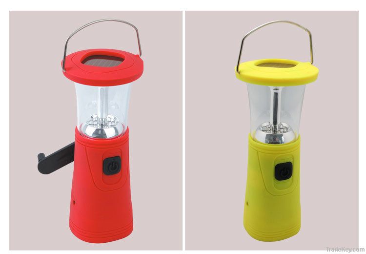 Hot popular solar led portable mini hand crank light