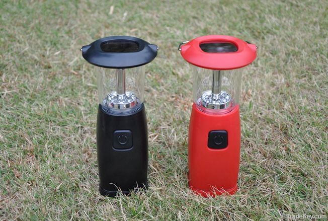 Hot popular solar led portable mini hand crank light