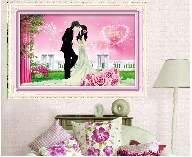 Handwork cross stitch/love gift/home decoration 