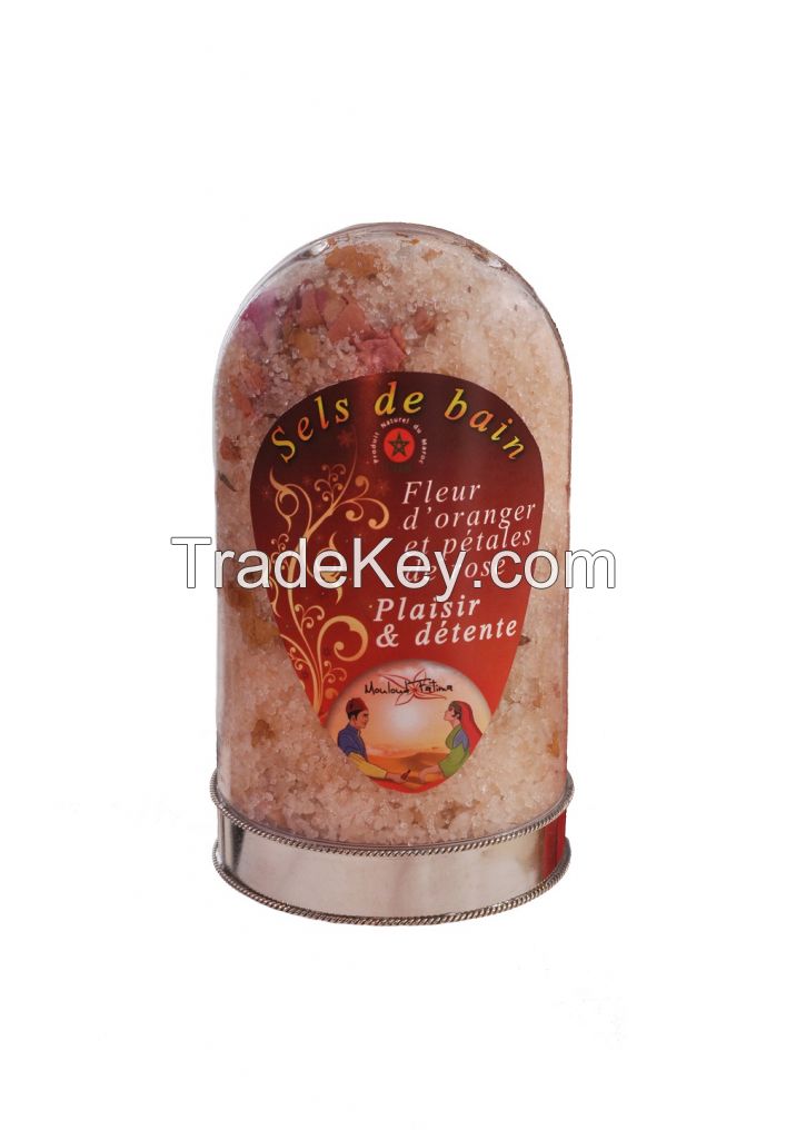 Natural Bath Salt enriched with argan oil