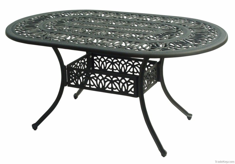 Cast Aluminium Outdoor Dining Rectangular KD Table