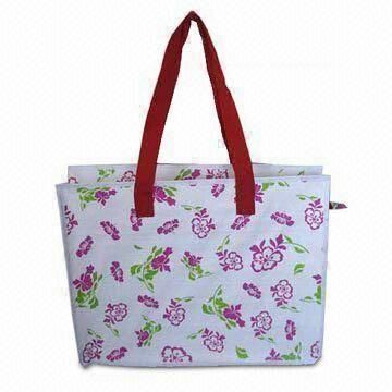 Promotion Bag,Promotional Bag,Fabric Fashion Shopping Bag,PP Shoulder Bag with Nylon Webbing Handle and Zipper Closure