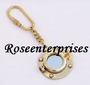 Porthole Brass Key Chain