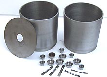 Molybdenum and tungsten crucible/boat