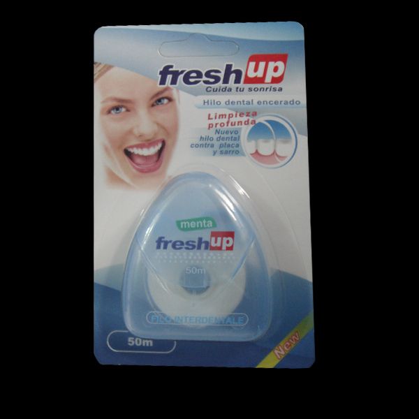 White color triangle shape dental floss with FDA certificate